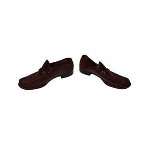 vintage mens roblee leather loafers with braided strap loafers size 11